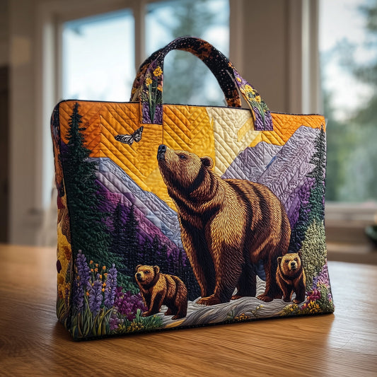 Wilderness Bear Quilted Tote Bag GFTOMA1869