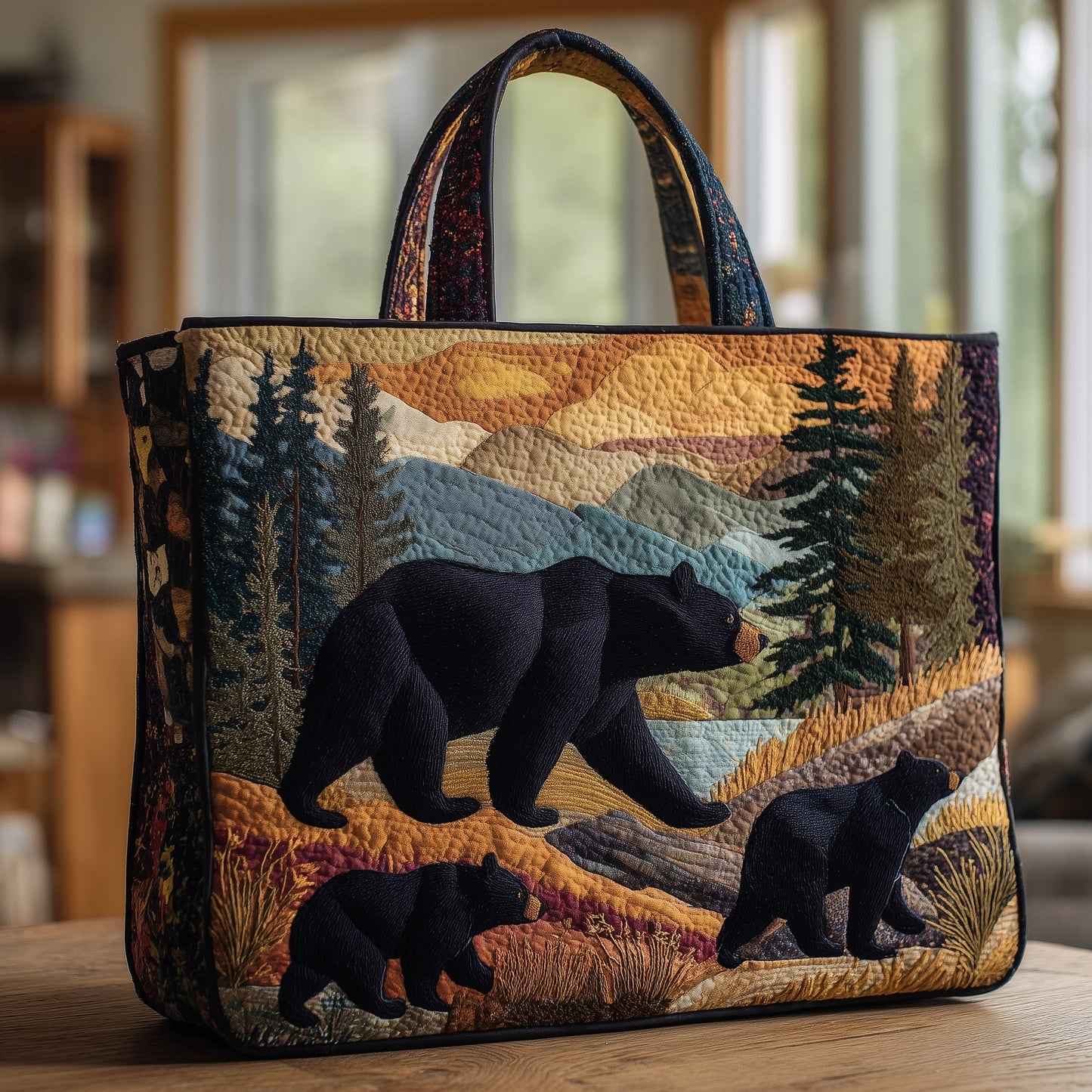 Wilderness Bear Quilted Tote Bag GFTOMA1870
