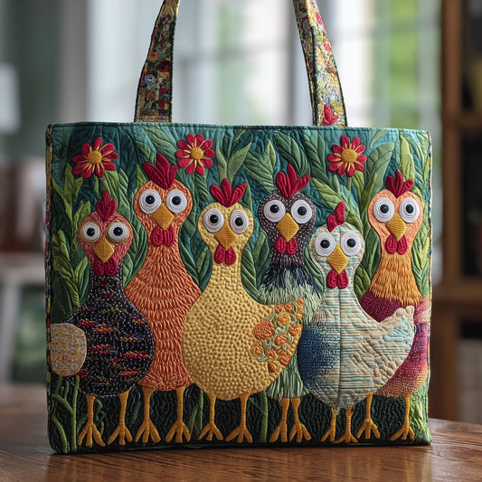 Funky Chicken Quilted Tote Bag GFTOMA1913