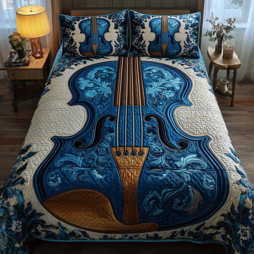 Elegant Violin 3-Piece Quilted Bedding Set GFTOMA1946