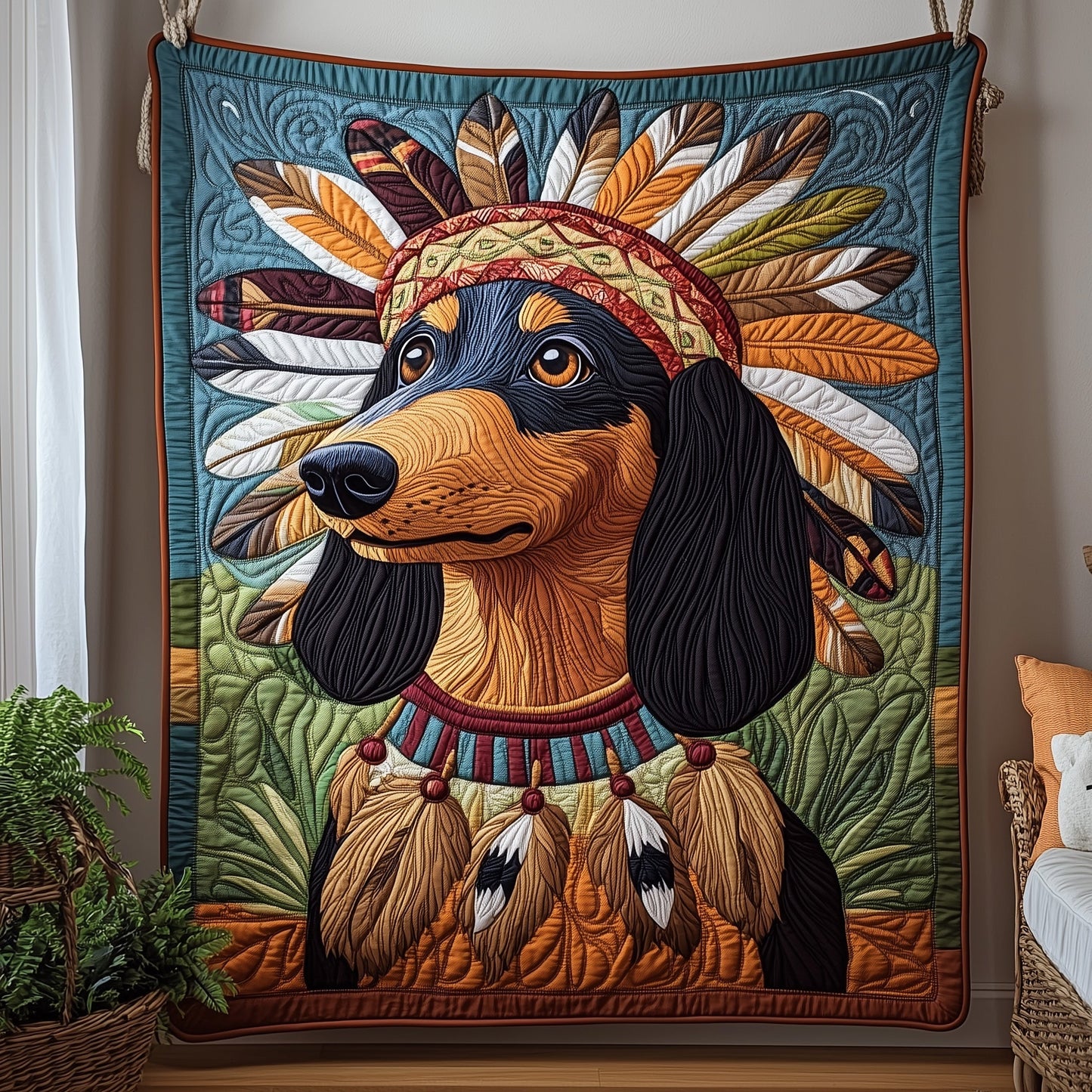 Dachshund Quilted Blanket GFTOMA197