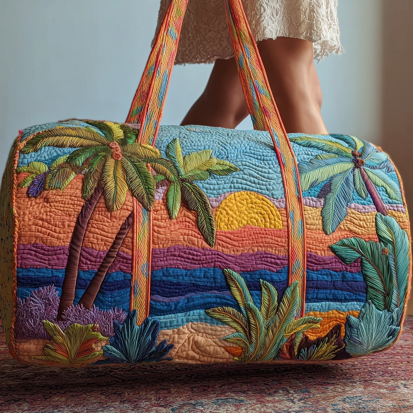 Tropical Beach Quilted Duffle Bag GFTOMA2024