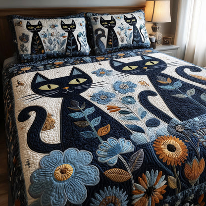 Cat 3-Piece Quilted Bedding Set GFTOMA2063