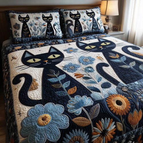 Cat 3-Piece Quilted Bedding Set GFTOMA2063