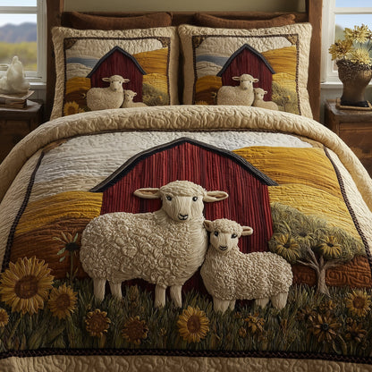 Sheep 3-Piece Quilted Bedding Set GFTOMA2116
