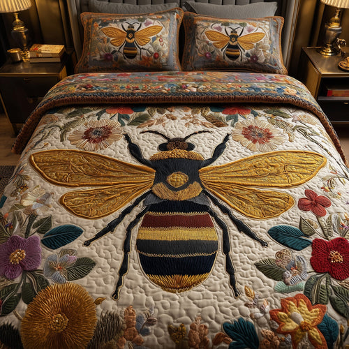 Bee 3-Piece Quilted Bedding Set GFTOMA2177
