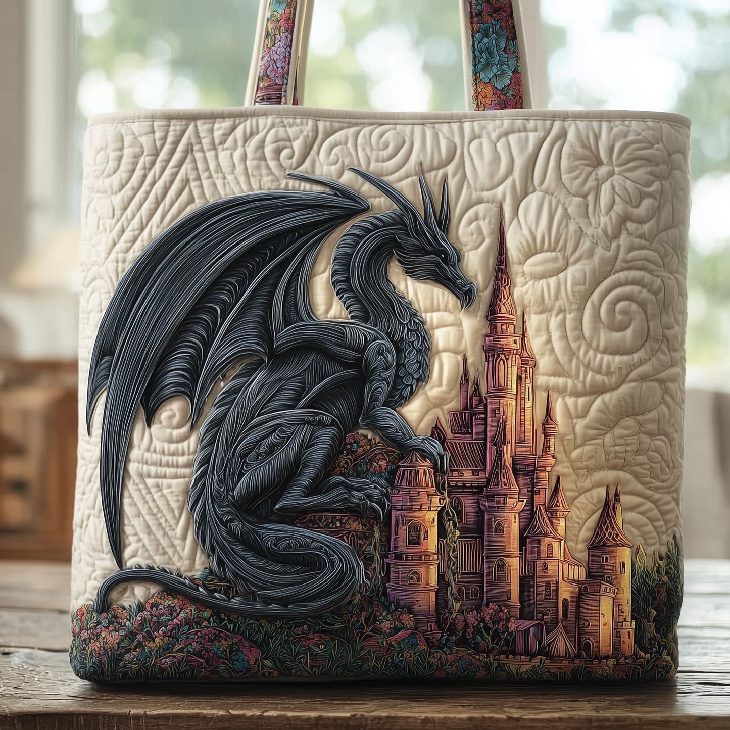 Dragon Fortress Quilted Tote Bag GFTOMA2218