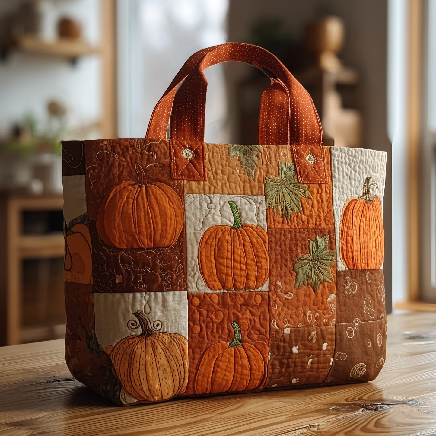 Pumpkin Quilted Tote Bag GFTOMA2277