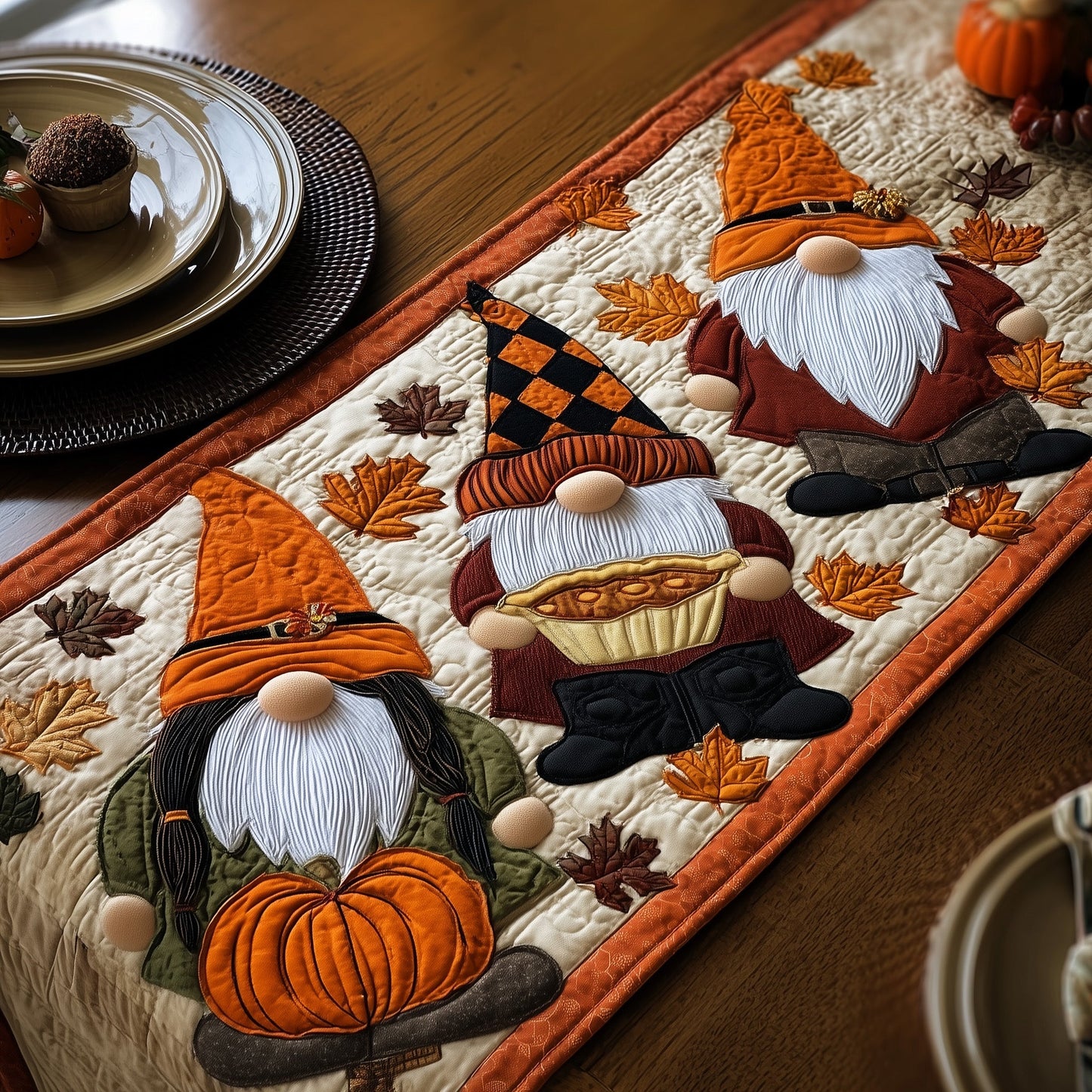 Gnome Quilted Table Runner GFTOMA2382