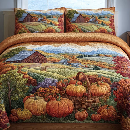 Fall Farmhouse 3-Piece Quilted Bedding Set GFTOMA2403