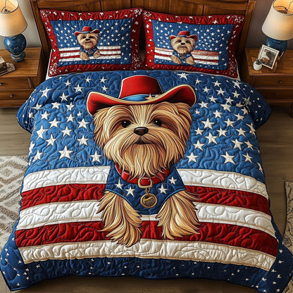 Yorkshire Terrier 3-Piece Quilted Bedding Set GFTOMA247
