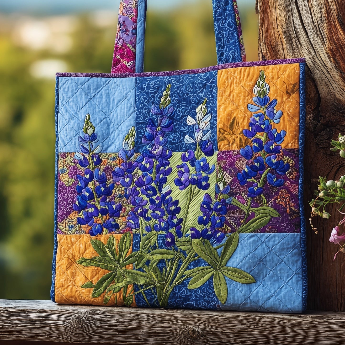 Bluebonnet Quilted Tote Bag GFTOMA2505