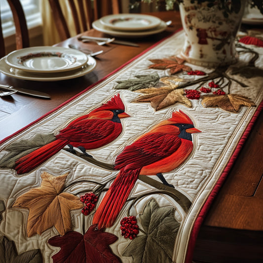 Autumn Cardinals Quilted Table Runner GFTOMA2569