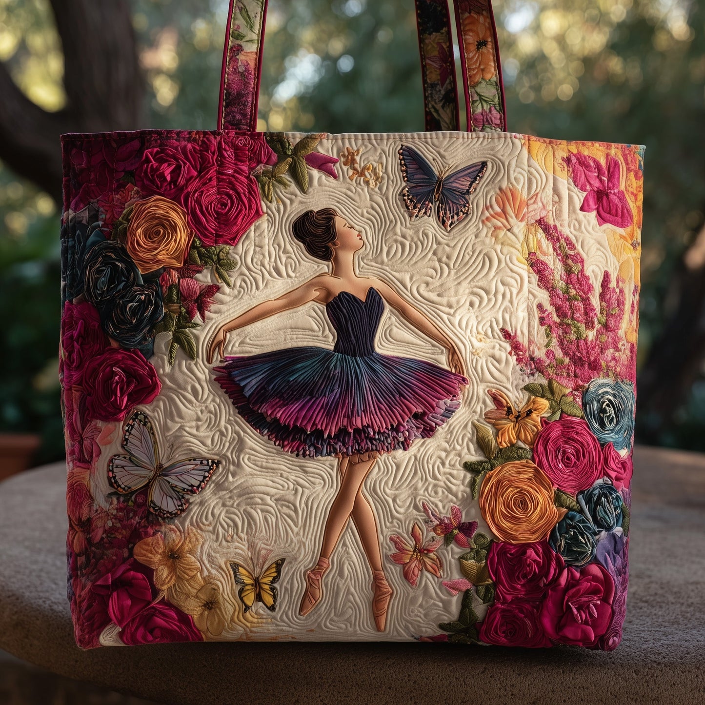 Ballet Bloom Quilted Tote Bag GFTOMA2585