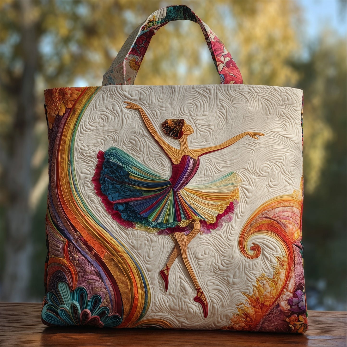Ballet Bloom Quilted Tote Bag GFTOMA2586