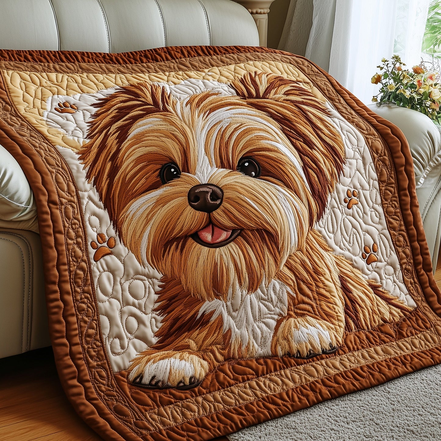 Yorkshire Terrier Quilted Blanket GFTOMA270