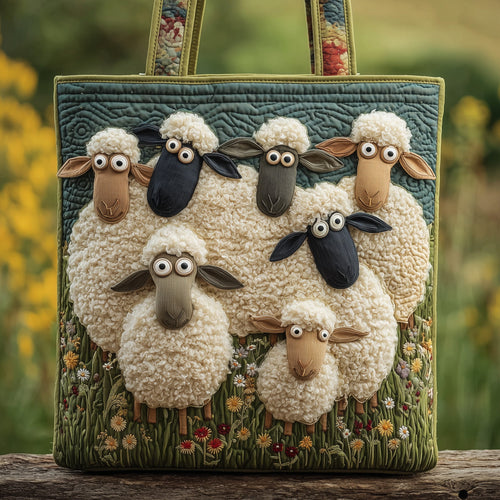 Whimsical Sheep Quilted Tote Bag GFTOMA2718
