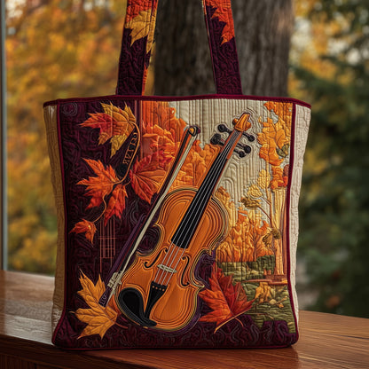 Elegant Violin Quilted Tote Bag GFTOMA2771