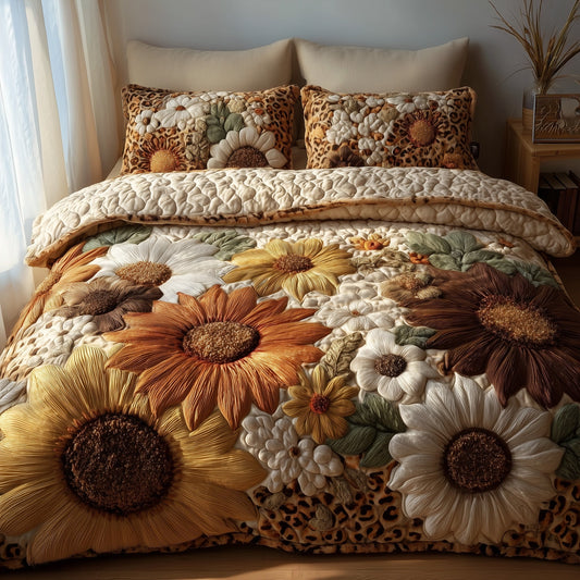 Safari Sunflower 3-Piece Quilted Bedding Set GFTOMA2834