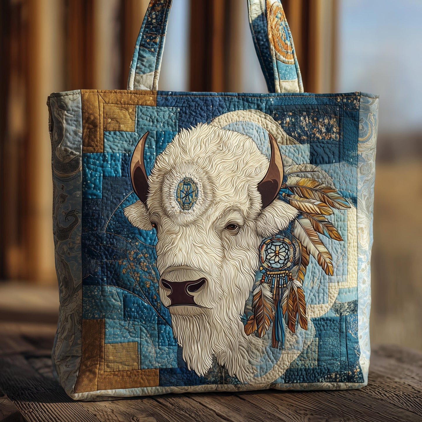 Bison Quilted Tote Bag GFTOMA2863