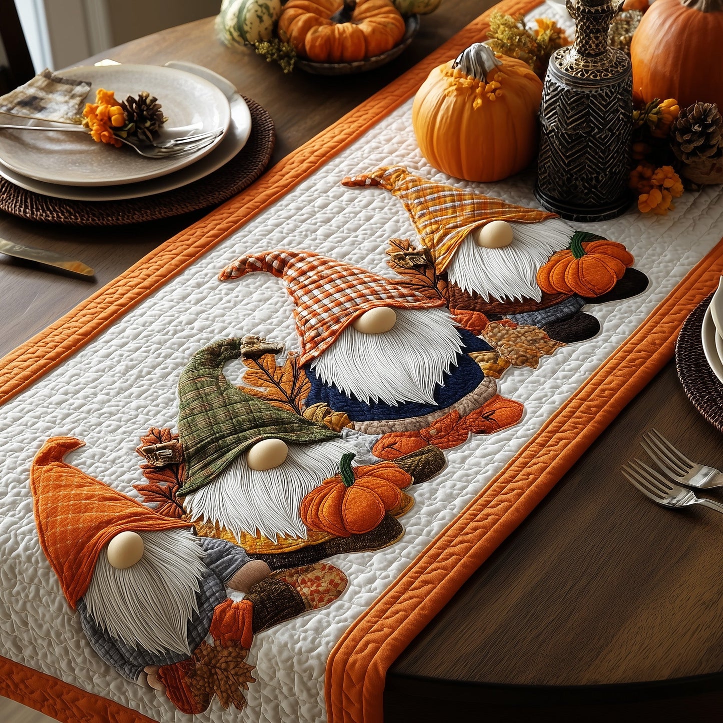 Gnome Quilted Table Runner GFTOMA2876