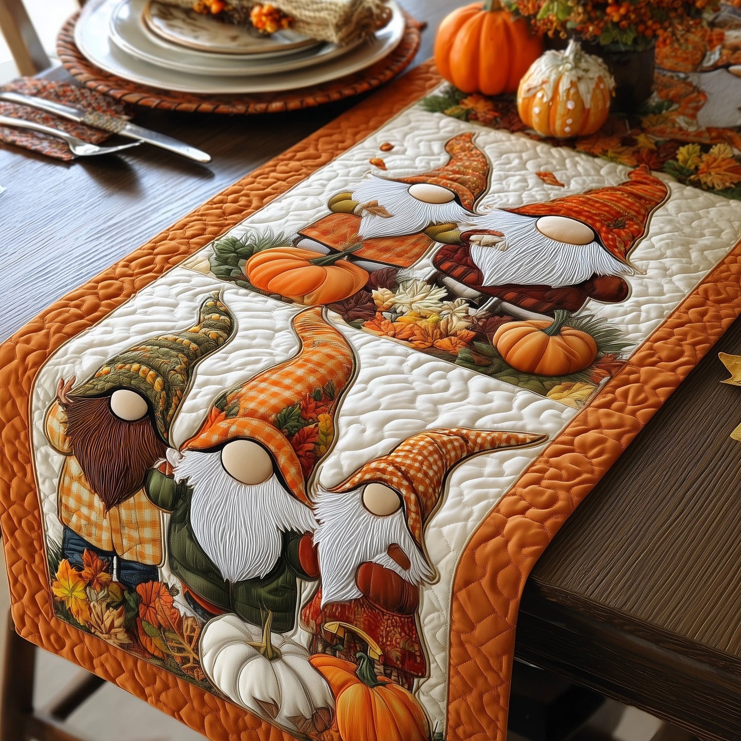 Gnome Quilted Table Runner GFTOMA2878