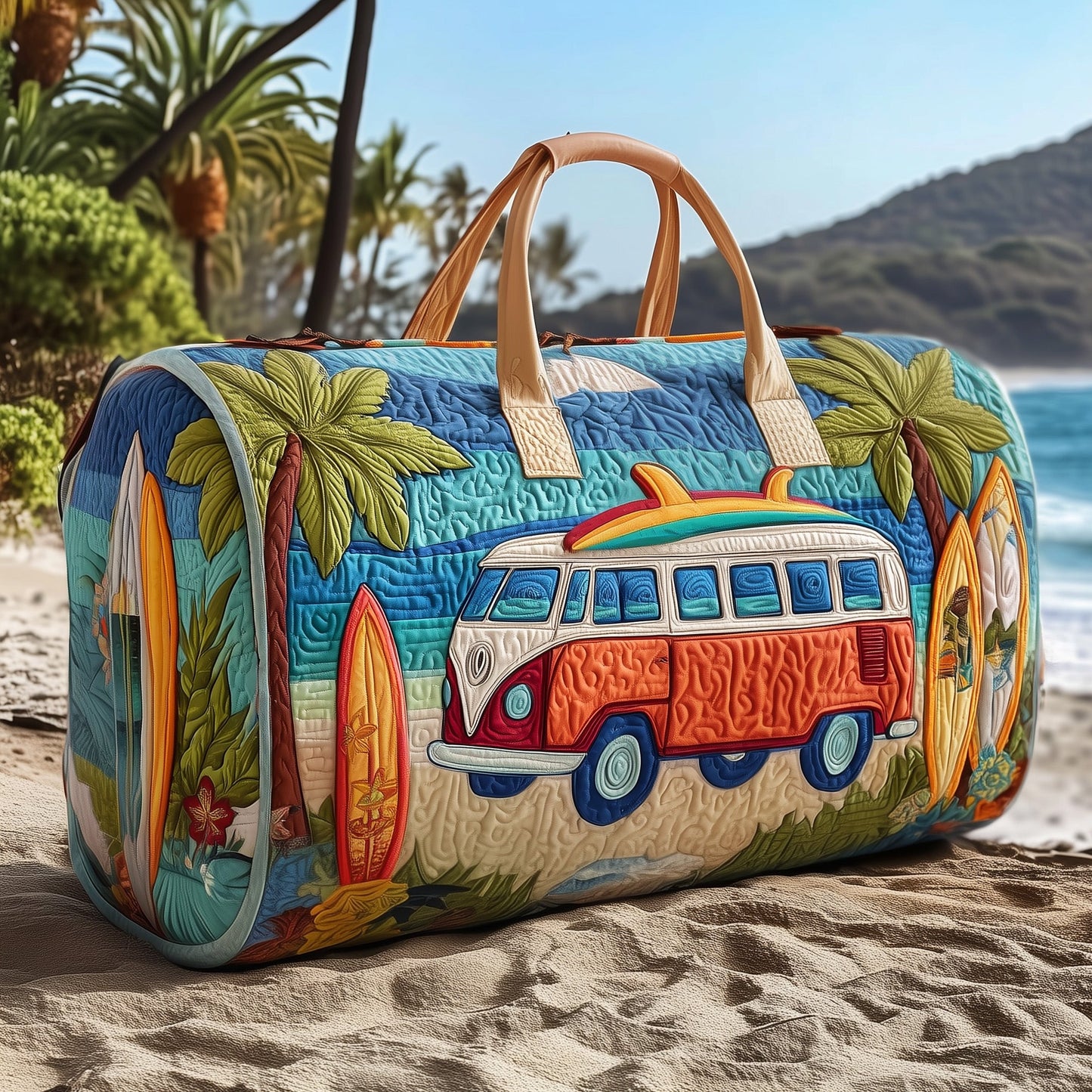 Hippie Van Quilted Duffle Bag GFTOTP10609