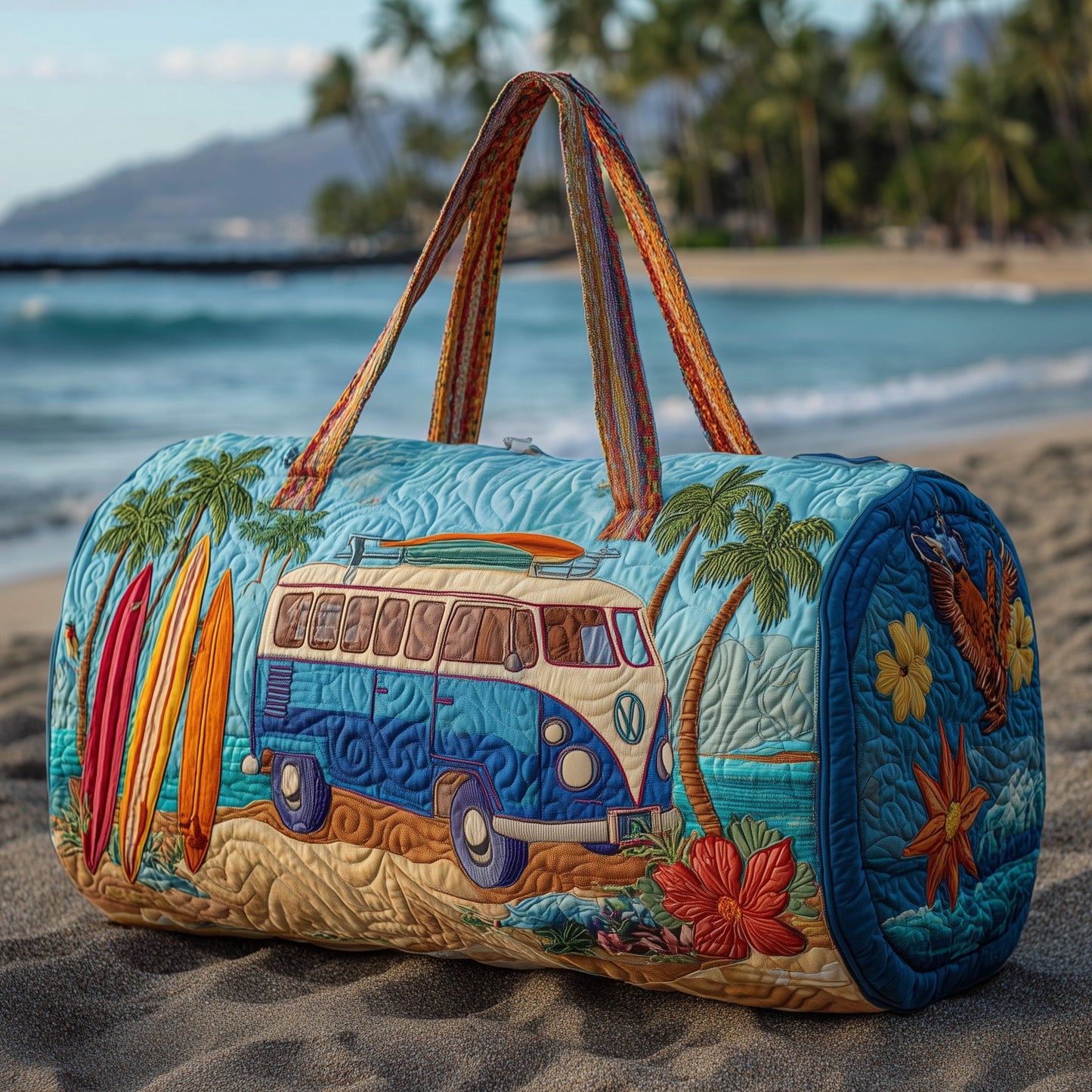 Hippie Van Quilted Duffle Bag GFTOMA2889