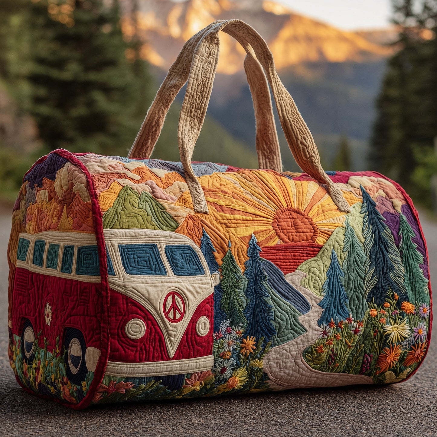 Hippie Van Quilted Duffle Bag GFTOMA2891