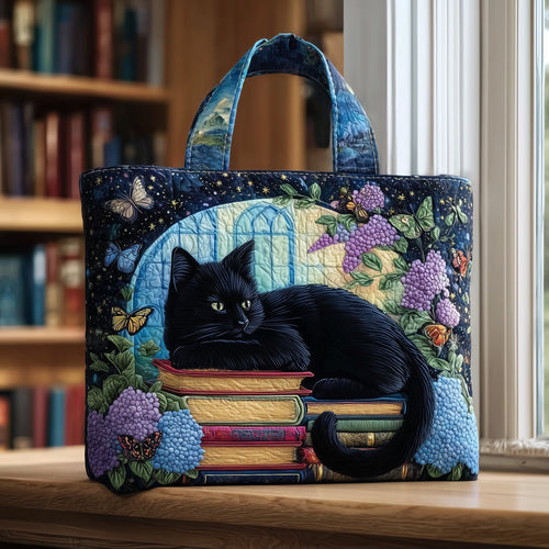 Black Cat Quilted Tote Bag GFTOMA2933
