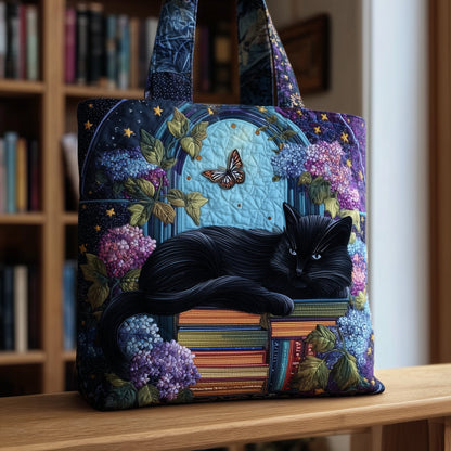 Black Cat Quilted Tote Bag GFTOMA2935
