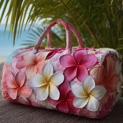 Plumeria Blossom Quilted Duffle Bag GFTOMA3081