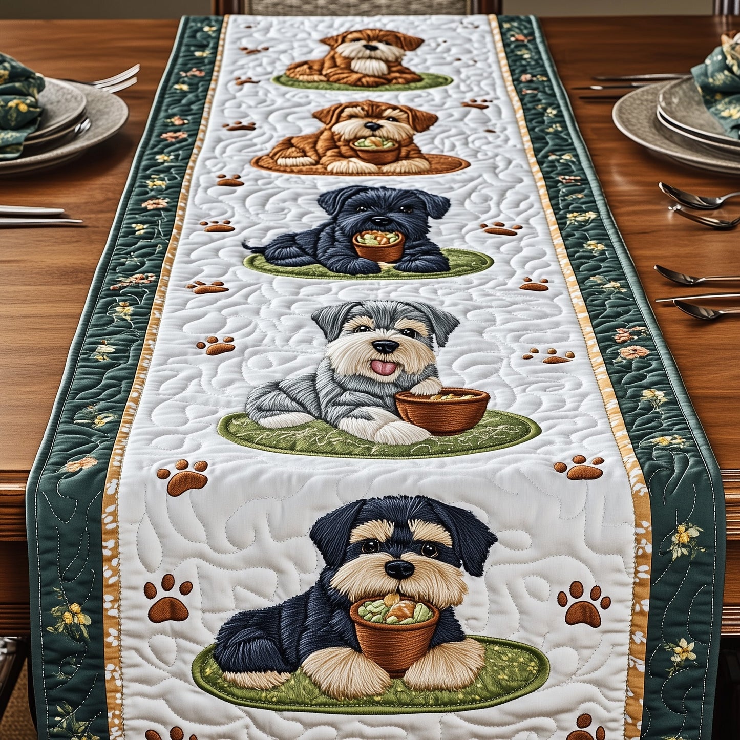 Schnauzer Quilted Table Runner GFTOMA311