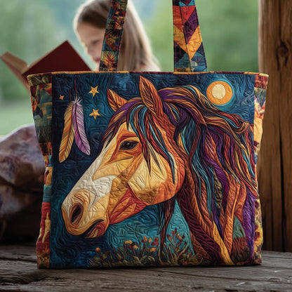 Native American Horse Quilted Tote Bag GFTOMA3193