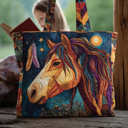 Native American Horse Quilted Tote Bag GFTOMA3193