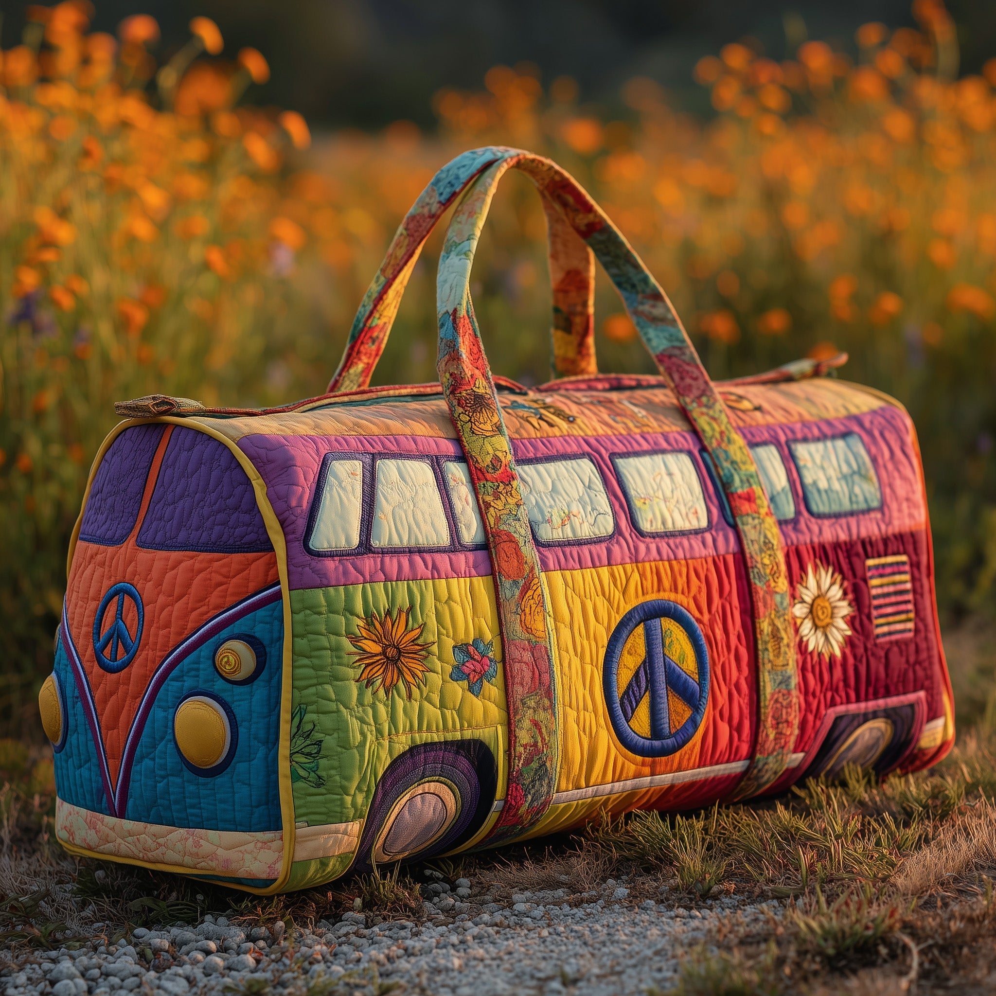 Hippie Van Quilted Duffle Bag GFTOMA3271 – Willow Quilt