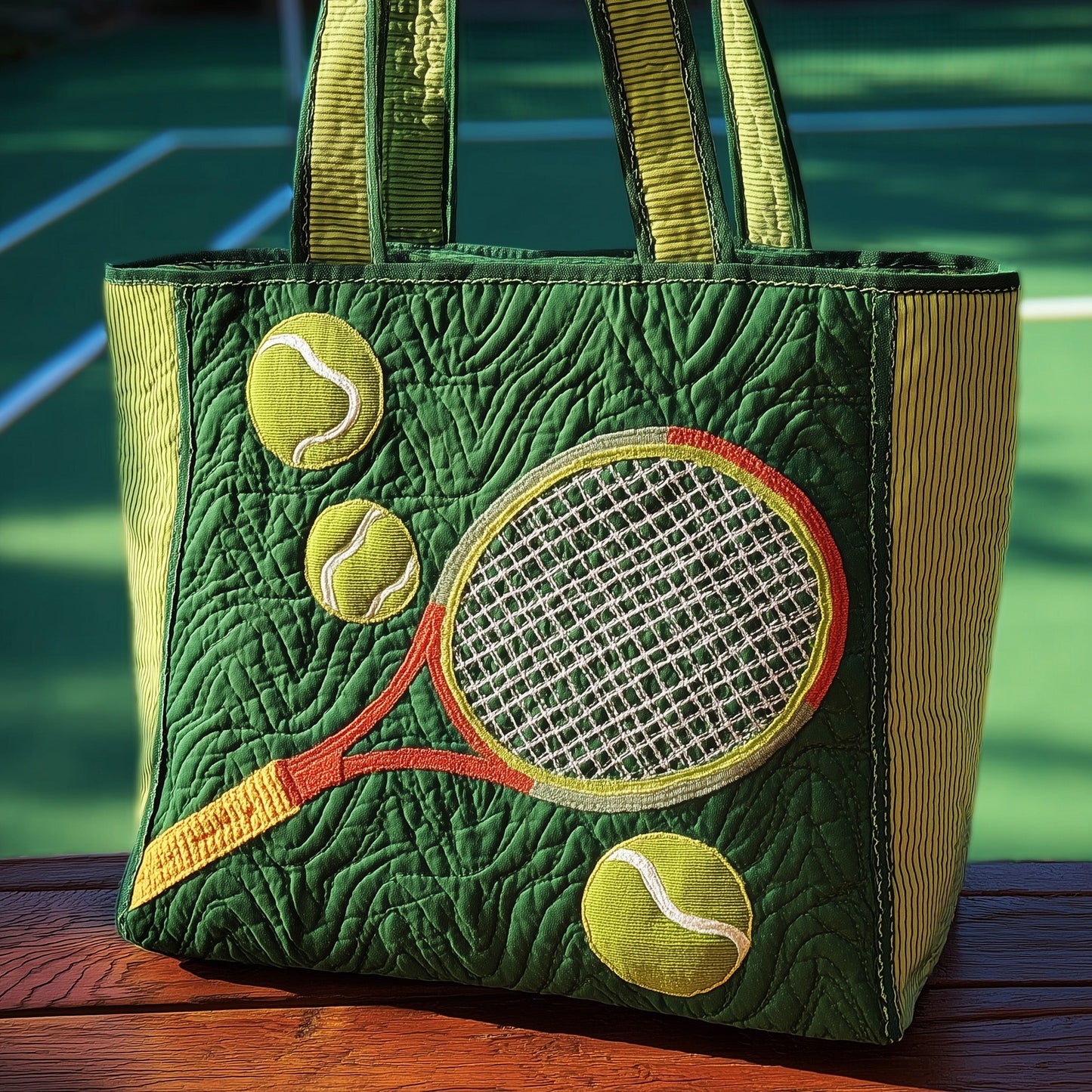 Tennis Time Quilted Tote Bag GFTOMA3290