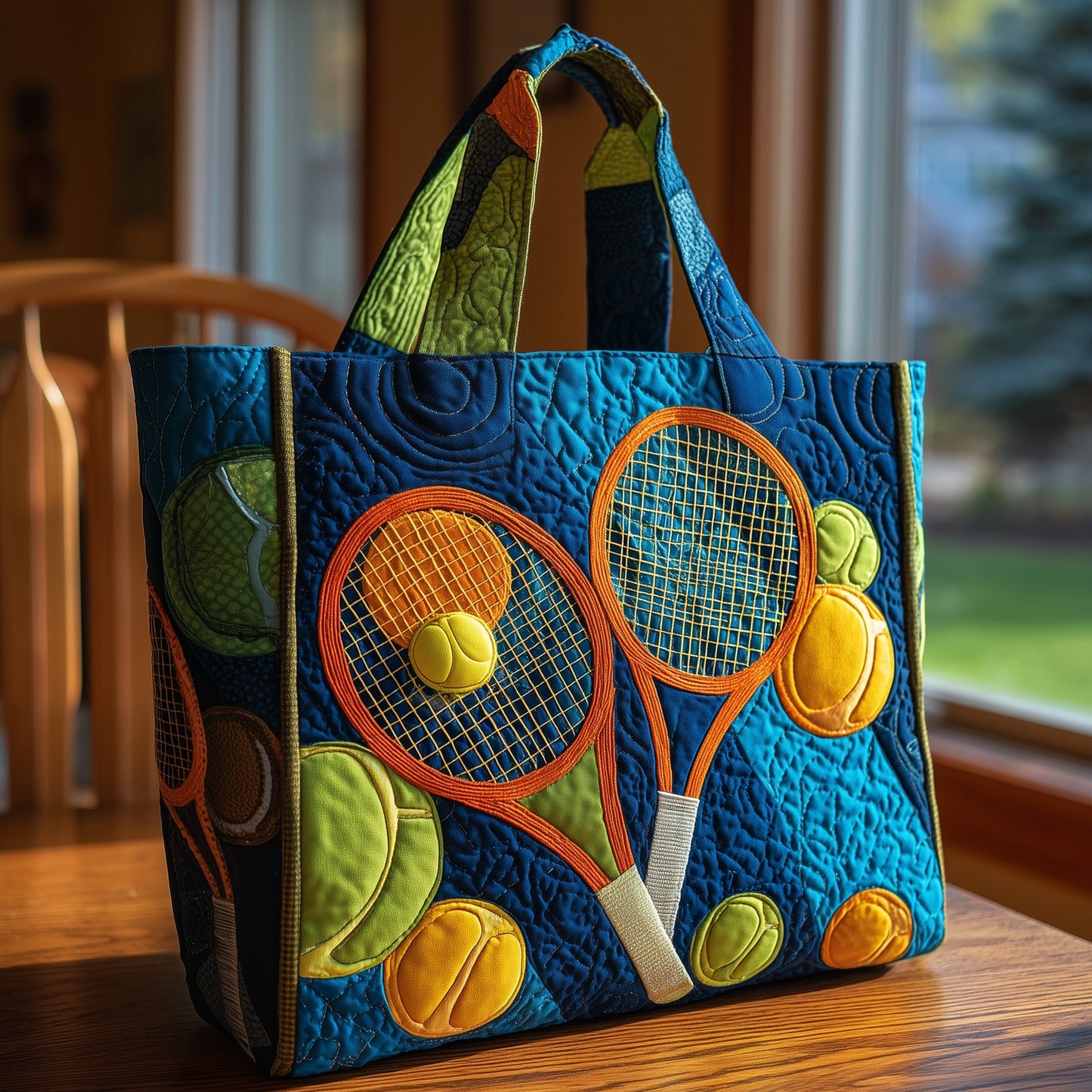 Tennis Time Quilted Tote Bag GFTOMA3291