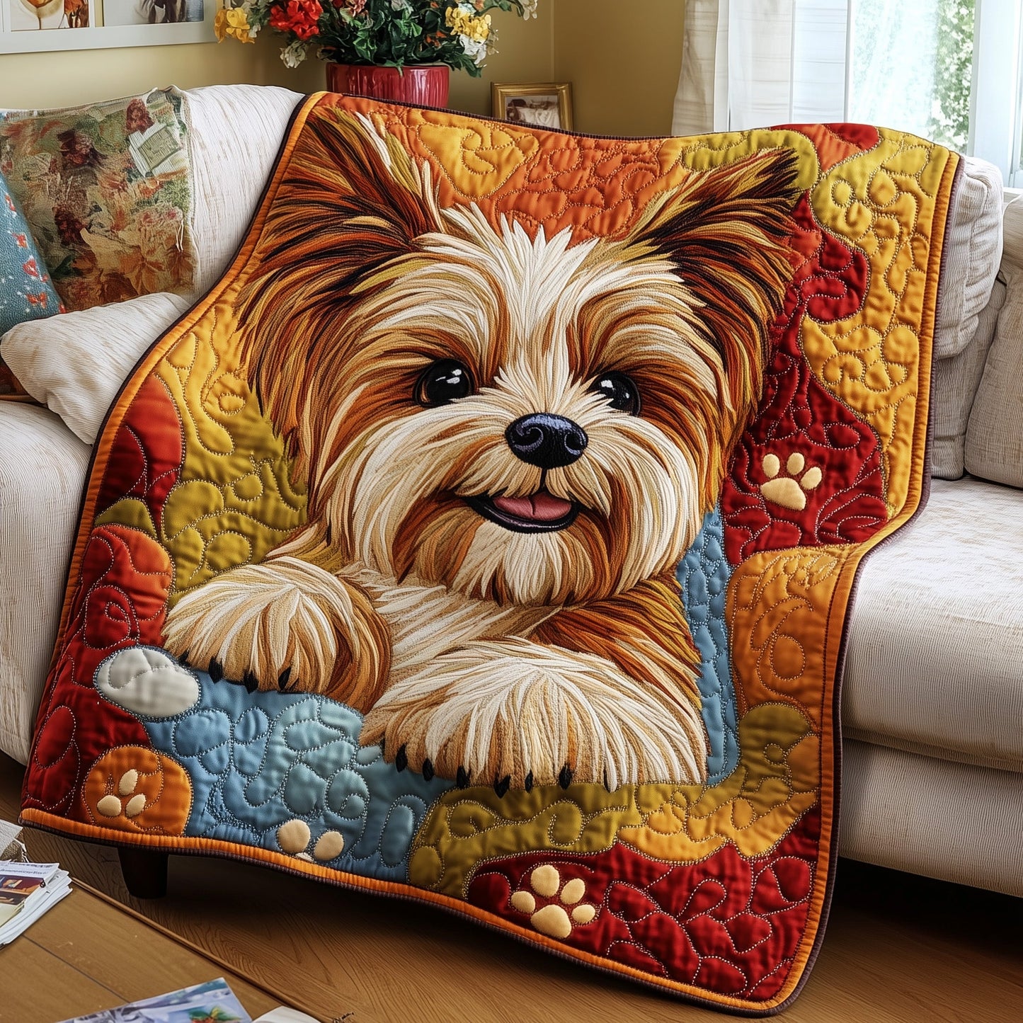 Yorkshire Terrier Quilted Blanket GFTOMA330