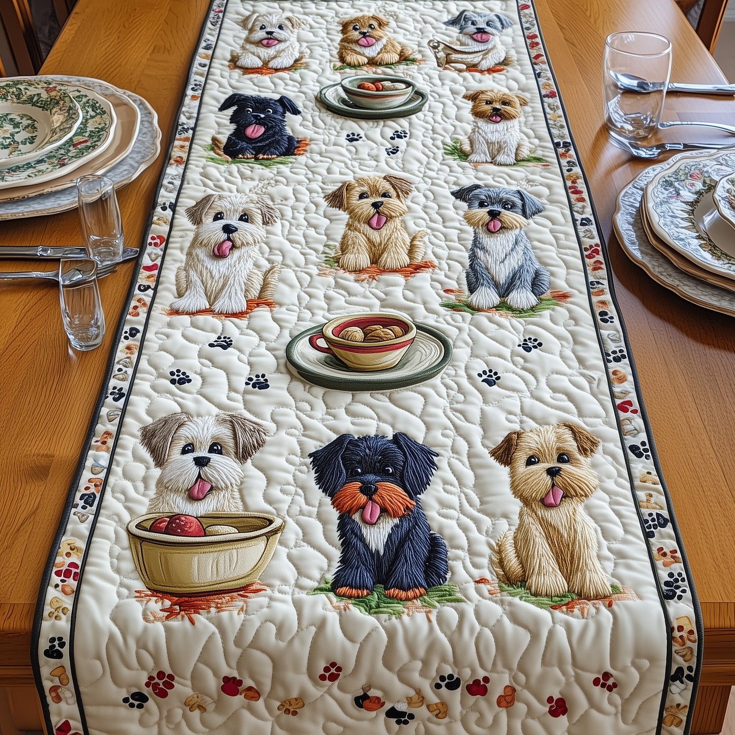 Schnauzer Quilted Table Runner GFTOMA339