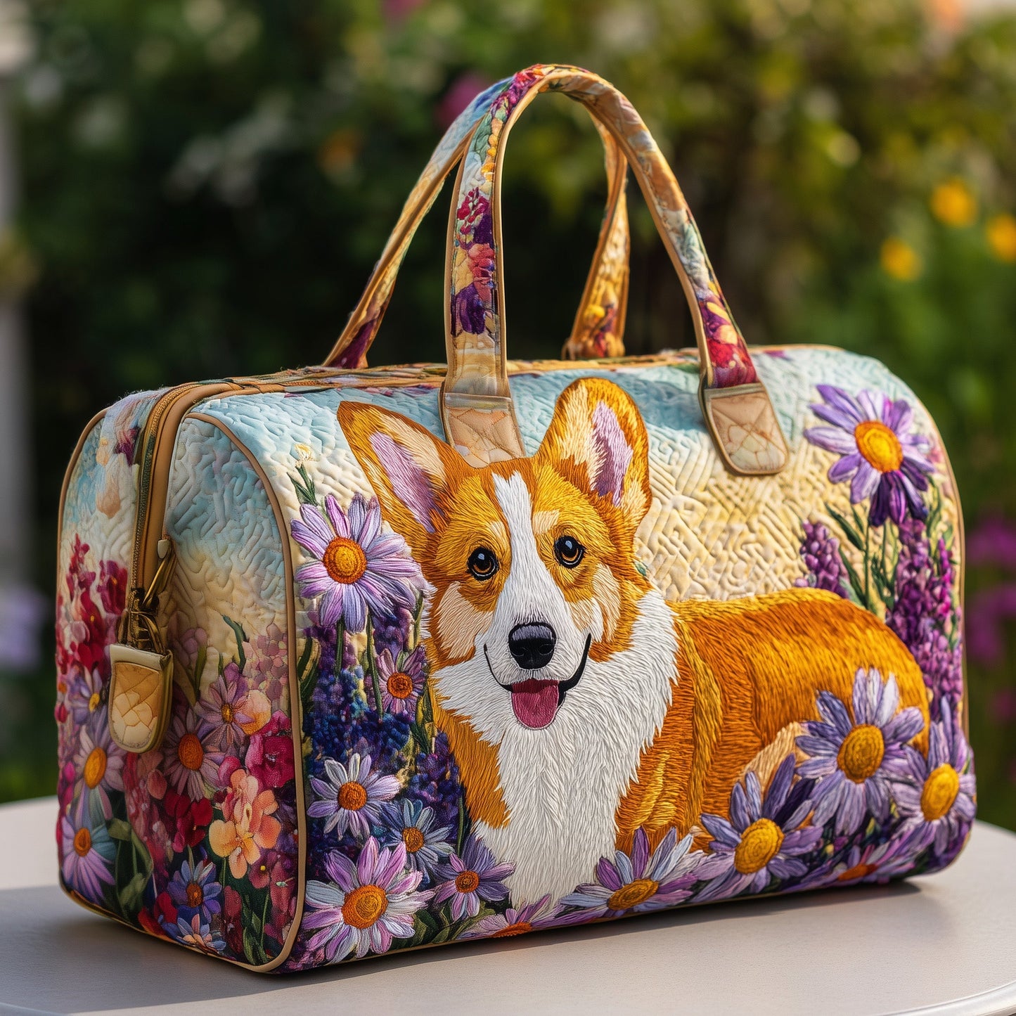Corgi Quilted Duffle Bag GFTOMA3497