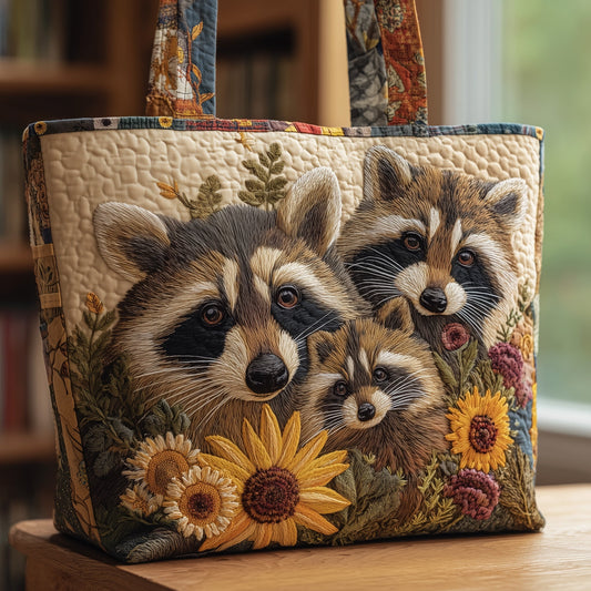 Raccoons Quilted Tote Bag GFTOMA3573
