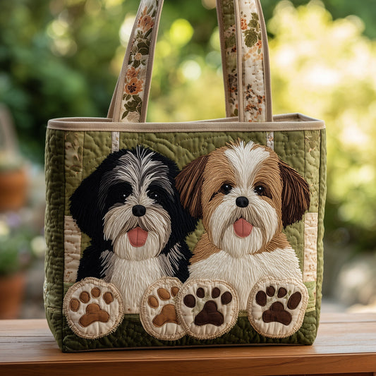 Shih Tzu Quilted Tote Bag GFTOMA3754