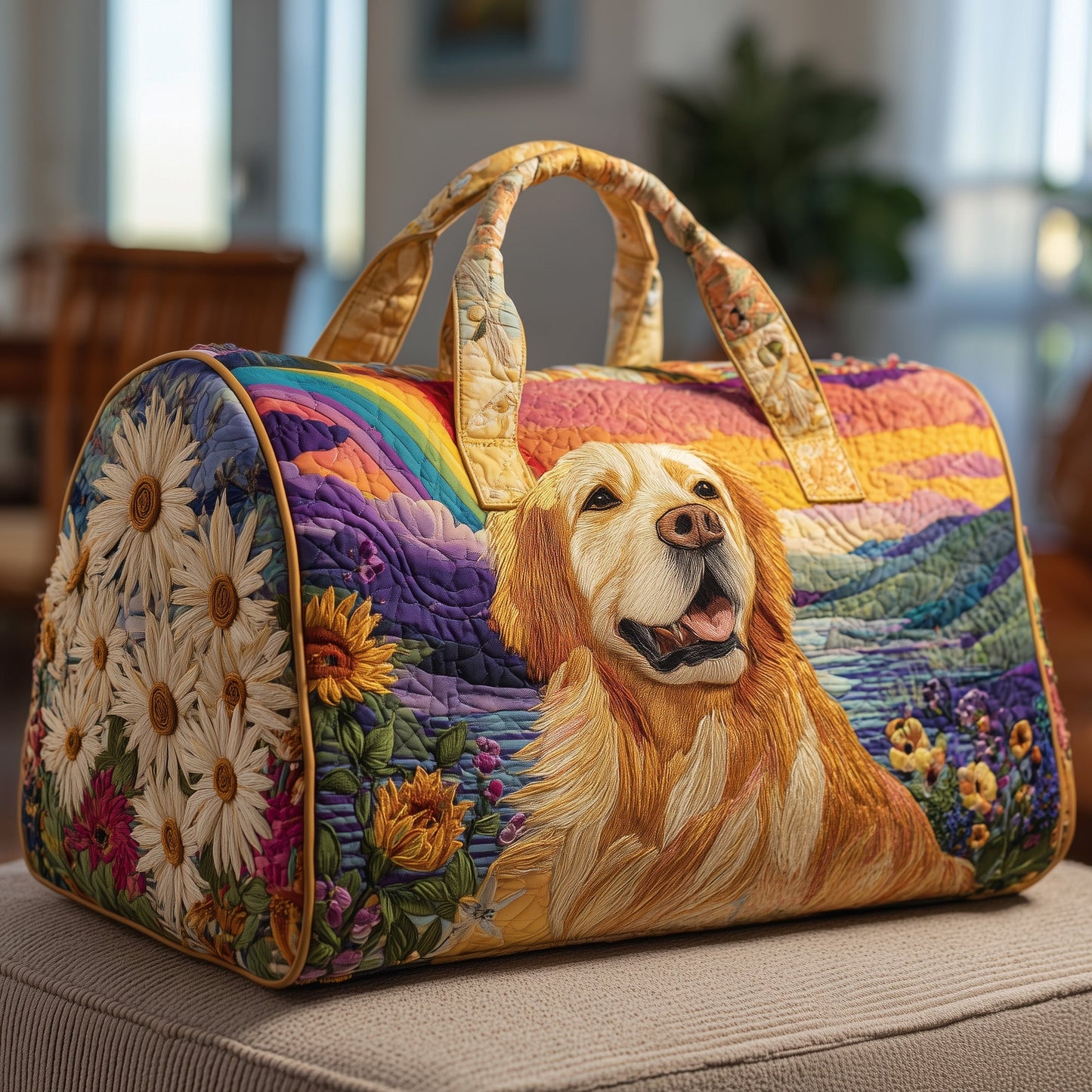 Golden Retriever Quilted Duffle Bag GFTOMA3834