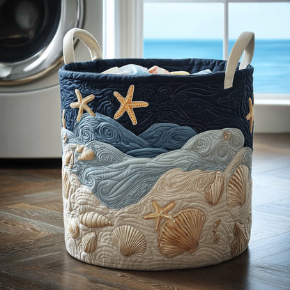 Ocean Breeze Quilted Laundry Basket GFTOMA3843