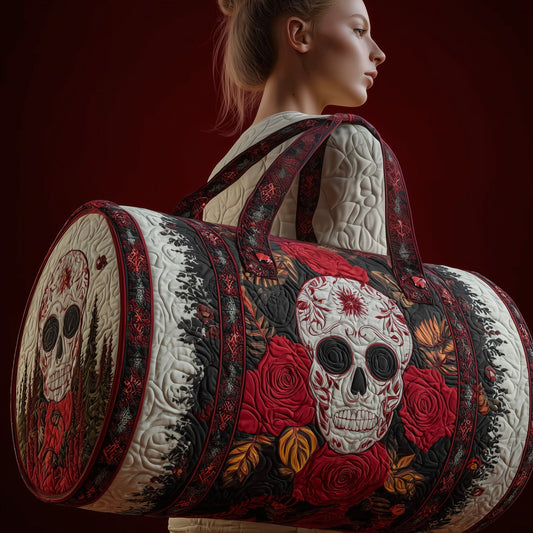 Rosa Muerta Quilted Duffle Bag GFTOMA3871
