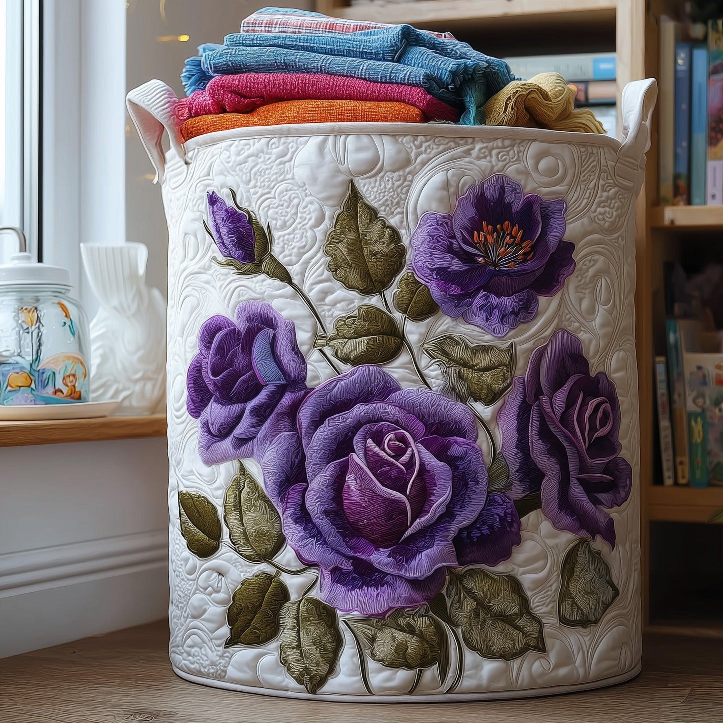 Rose Quilted Laundry Basket GFTOMA3927