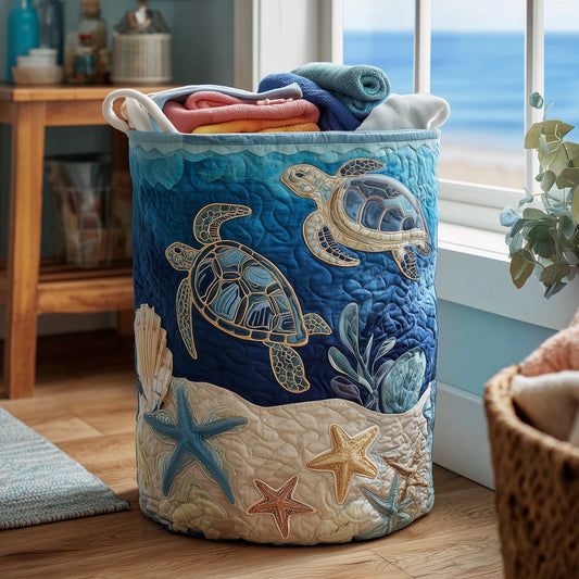 Turtle Quilted Laundry Basket GFTOMA3933