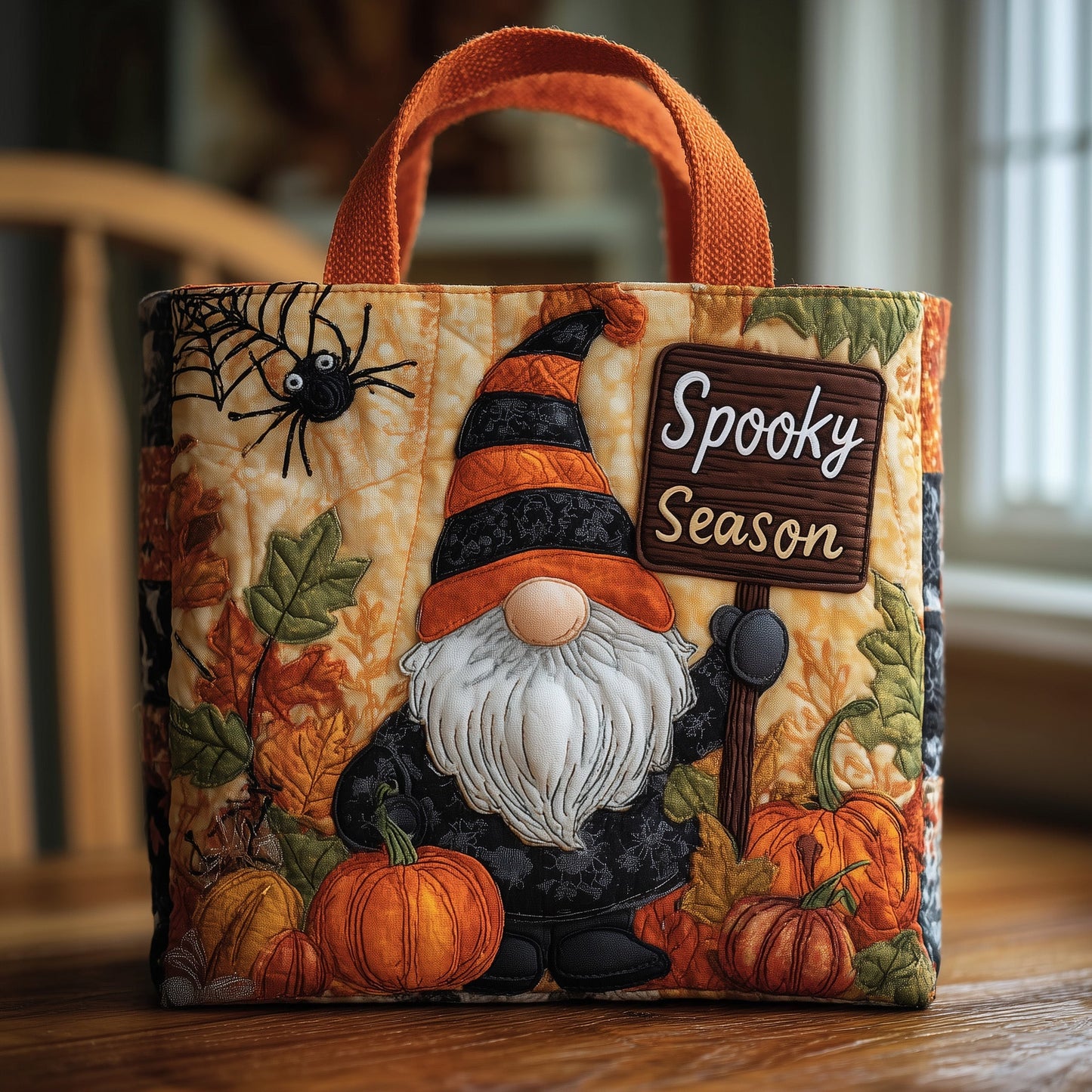 Spooky Gnome Quilted Tote Bag GFTOMA4012