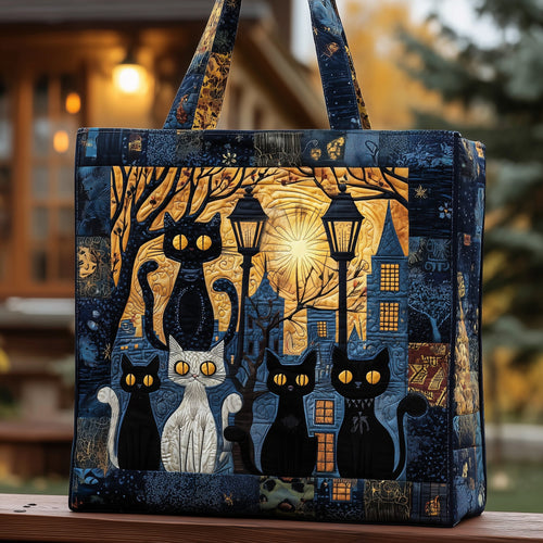Midnight Cat Quilted Tote Bag GFTOMA4018